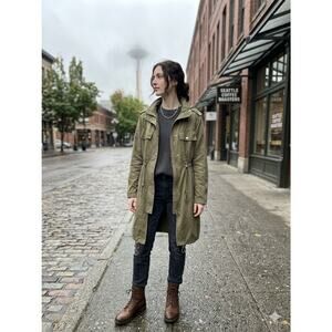 7 For All Mankind Green Utility Jacket | 100% Cotton | Size M | EUC